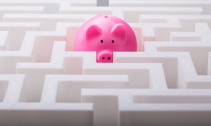 Pink Piggybank In The Centre Of White Maze | switch to a new hoa management company