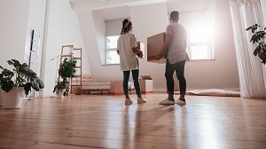 Young couple moving in new house | hoa rules for renters