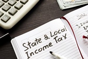 State and local income tax written in a note | real estate tax deduction
