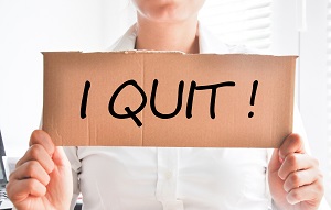 I quit text written on cardboard | resign from the HOA board