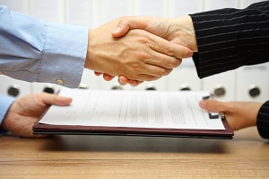 handshaking and exchanging contract | switch to an HOA management company