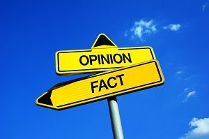 Fact or Opinion, Traffic sign with two options | hoa bullies