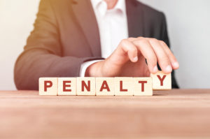 penalty written in blocks | homeowner association fine